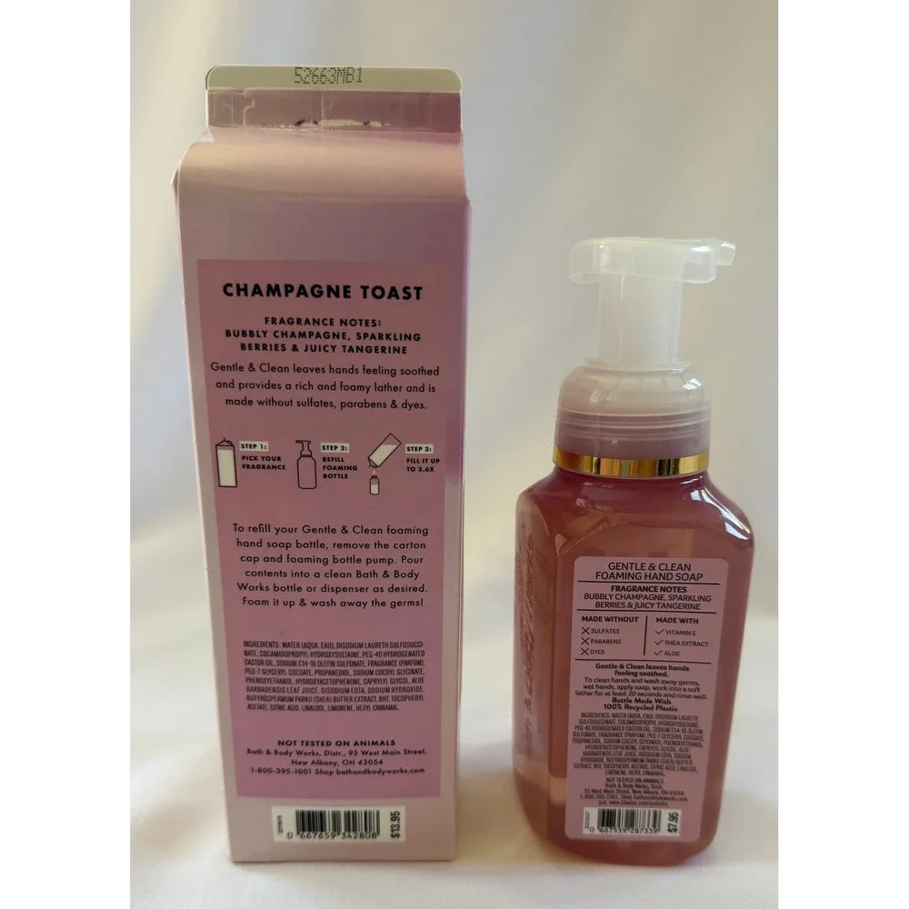 Bath & Body Works Champagne Toast Foaming Hand Soap 8.75oz and 32oz Refill Set